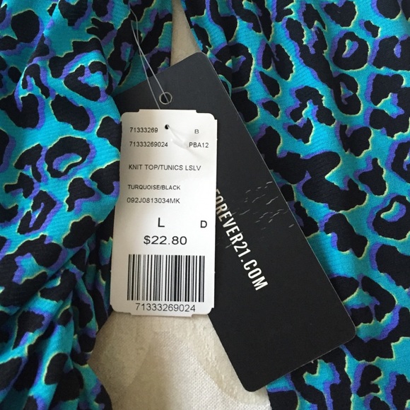 Forever 21 Aqua leopard dress - Picture 2 of 4