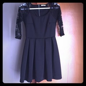 Black Honey Punch Mini Skater dress