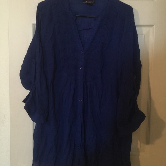 Plus Size Navy Top