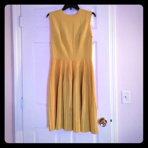 Vintage pleated yellow sundress
