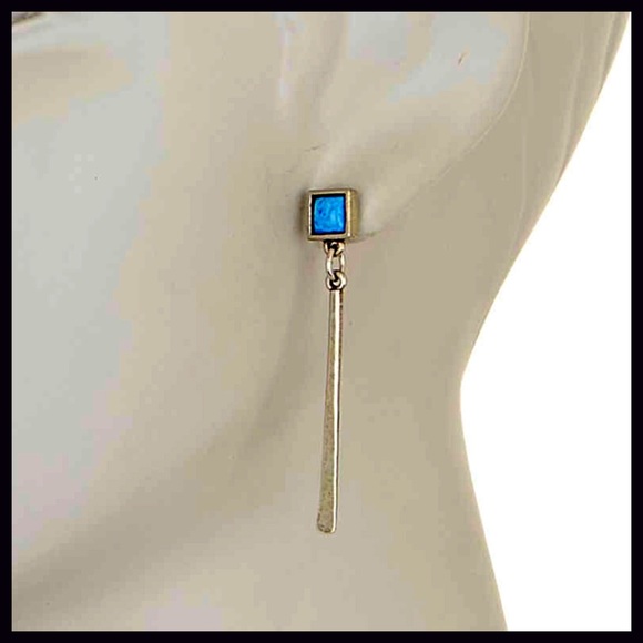 SOLD Turquoise Earrings Boho - Picture 3 of 4