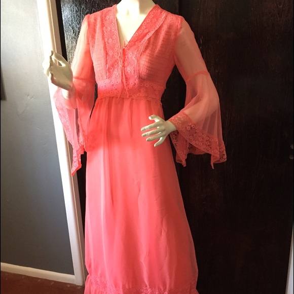 Vintage Dresses Vintage Coral Dress Poshmark