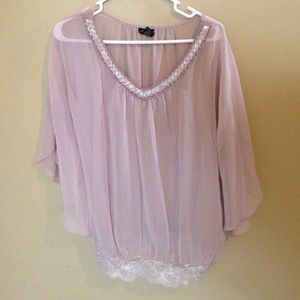 pale pink blouse