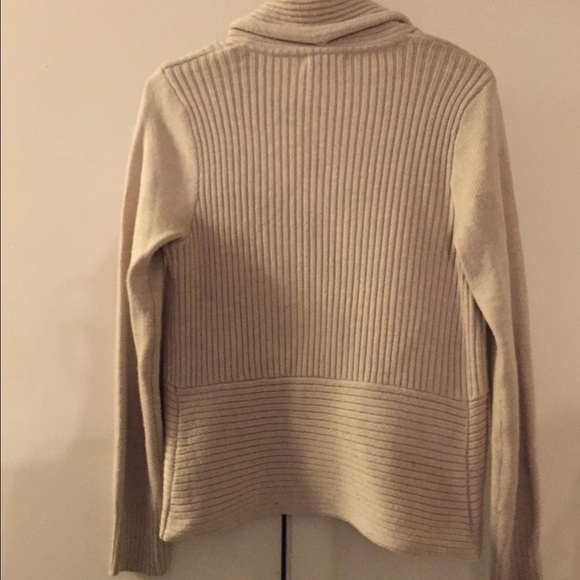 Beige Ribbed Cardigan - Picture 2 of 2