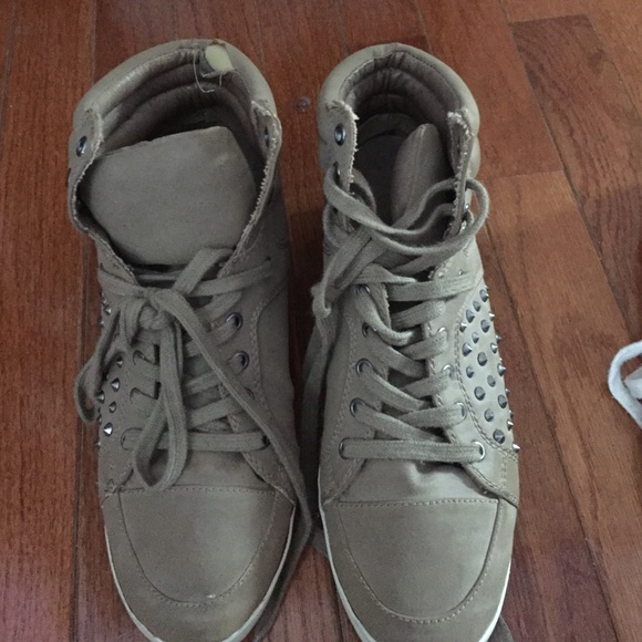 Ok condition high top sneakers wedges