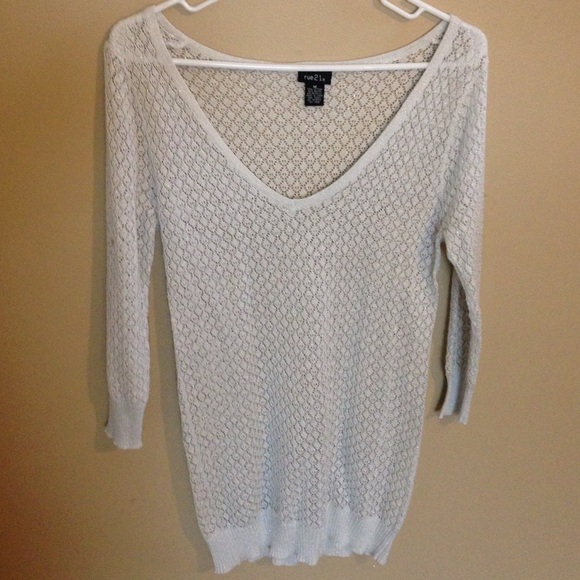 silver sweater