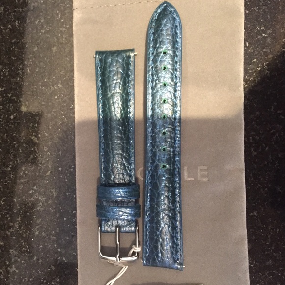 Peacock blue Michele band. 16mm.