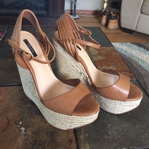 Brown wedges size 8 Forever 21
