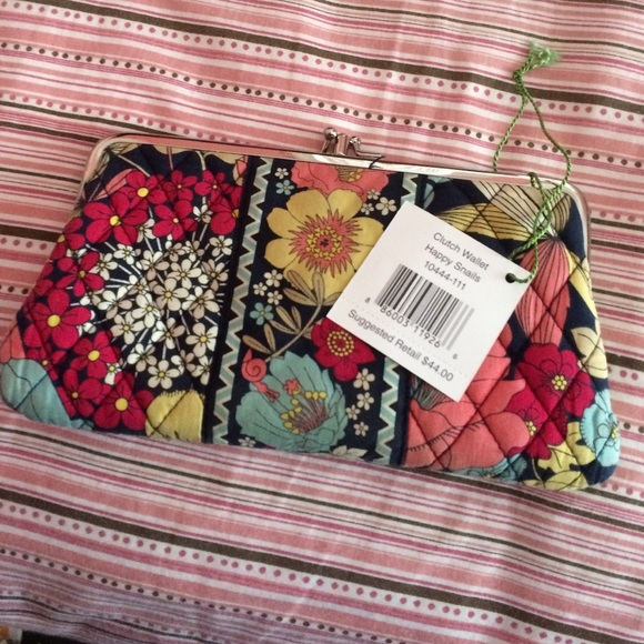 Vera Bradley- Happy Snails Clutch Wallet