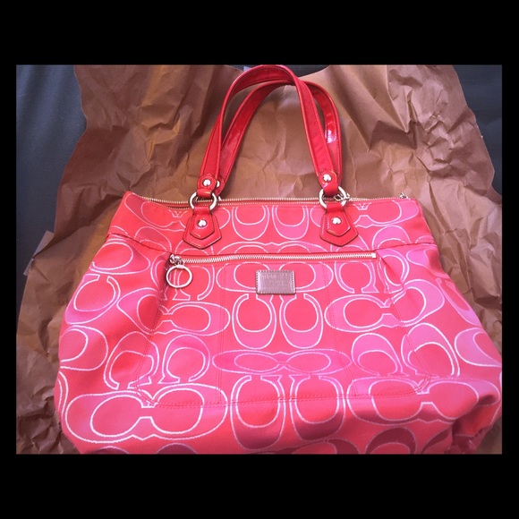 Coach Handbags - Authentic Rare coach poppy metallic signature