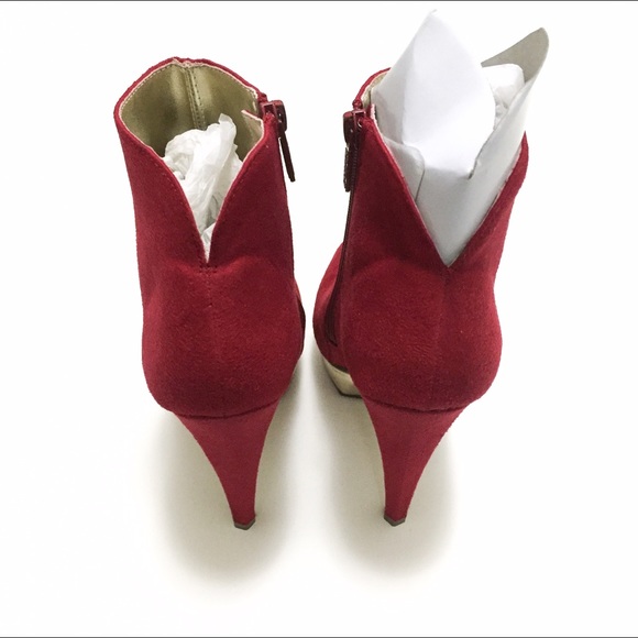 ❌SOLD❌ Michael Antonio red gold ankle boots - Picture 2 of 4