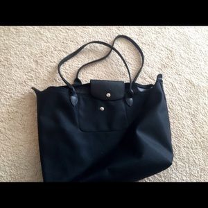 Long champ large black bag