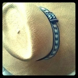 vintage straw hat beautifully hand woven