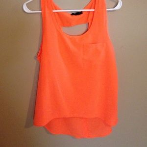 neon orange tank top