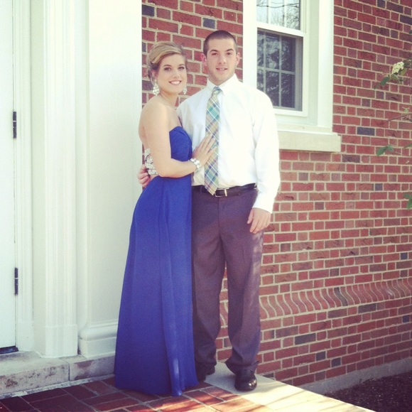 Royal blue prom dress