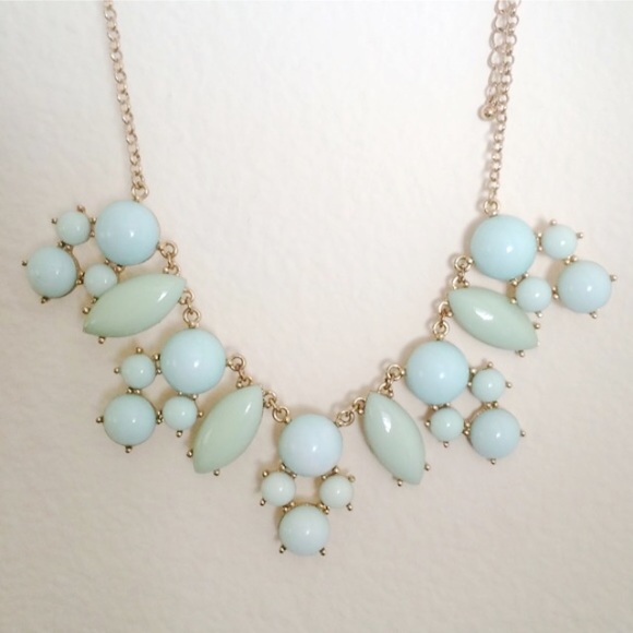 SALE: Mint and Gold Statement Necklace