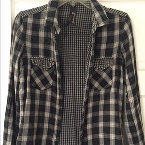 7 For All Mankind Plaid Vintage Fit Button Down