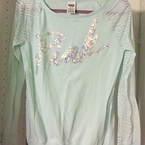 Victoria's Secret Pink Top light blue XS