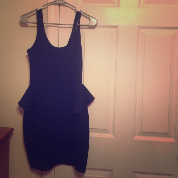Black ruffled dress