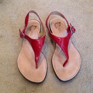 Red sandals