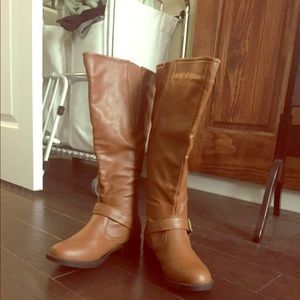 Brown Wide Calf Boots