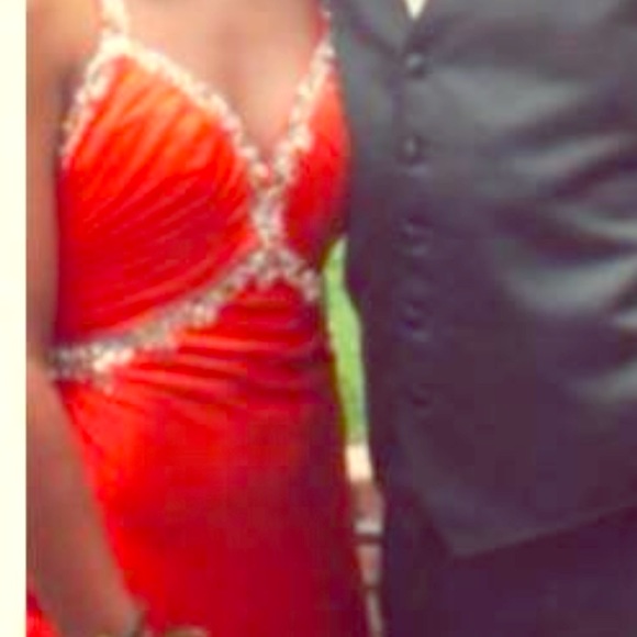 Orange prom dress