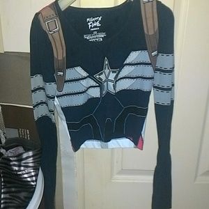 Captain America croptop long sleeve shirt