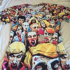 Men's zombie shirt large