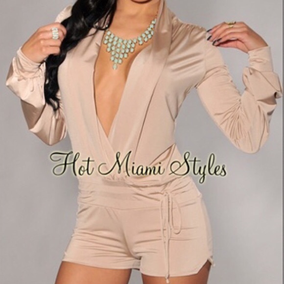 Nude romper hot Miami styles