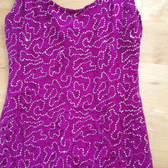 Sequin magenta mini dress! - Picture 2 of 2