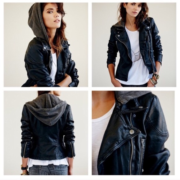 Free People Jackets & Blazers - Free People Vegan Hooded Jacket