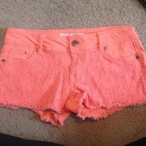 peach colored shorts