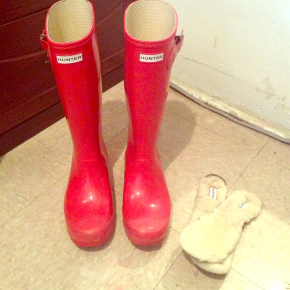 Tall Red Hunter Boots