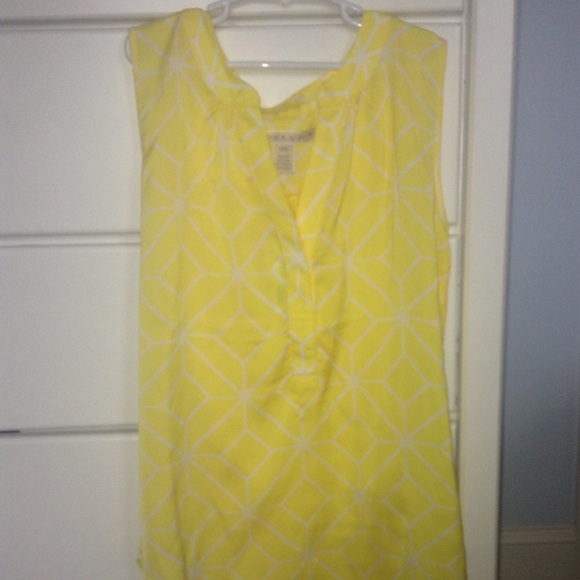 Yellow printed tank top