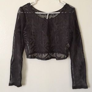 Free People Sheer Crop Top