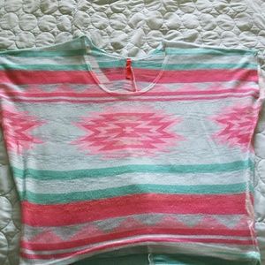 Aztec print crop top