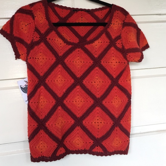 Vintage Cut and Patterned Crochet Top