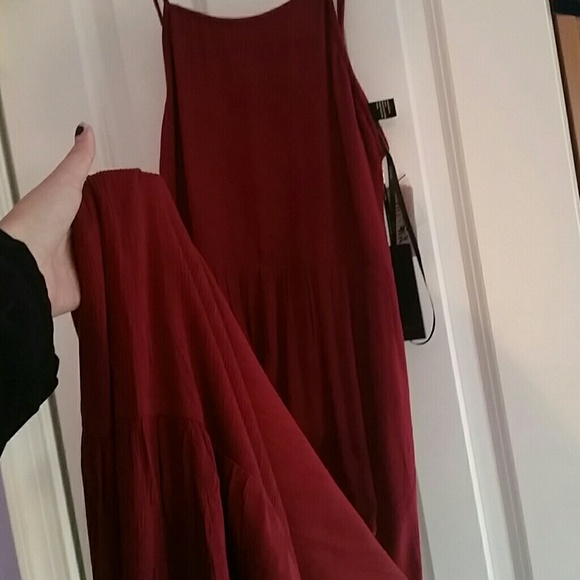Burgundy maxi dress
