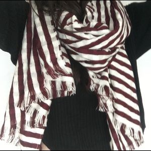 Striped blanket scarf