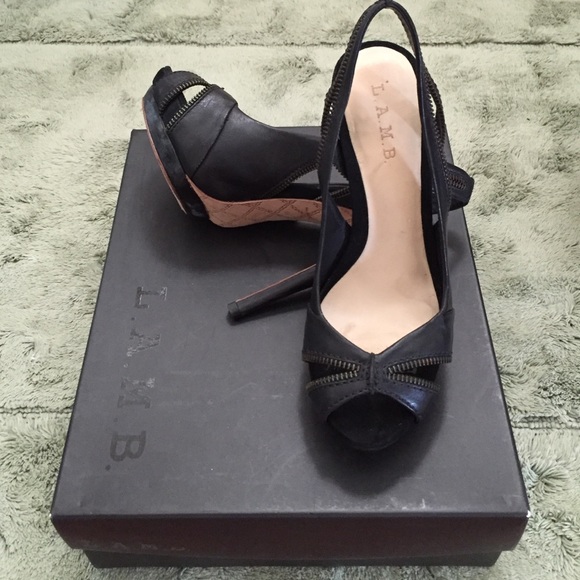 L.A.M.B Dwana Platform Sling-Backs Size 8