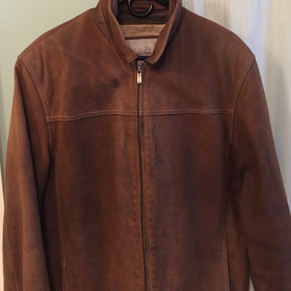 Leather bomber men's jacket. Wilson Leather