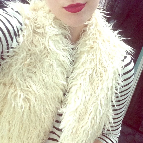 Ivory Faux Fur Vest