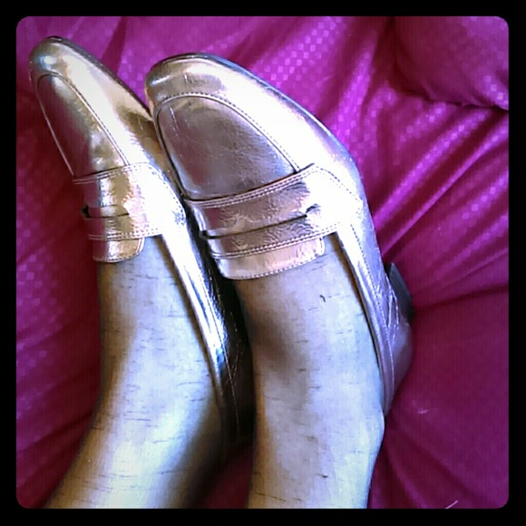 Silver loafers