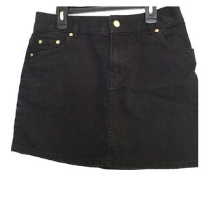 H&M black Jean mini skirt