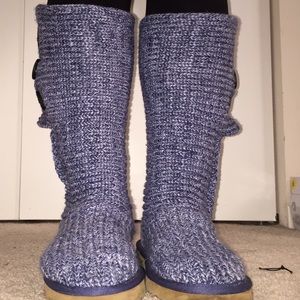 Indigo blue Ugg Classic Cardy boots size 7 woman's