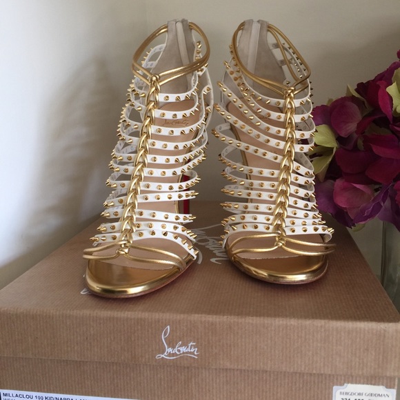 Christian Louboutin Millaclou 100mm spike strappy - Picture 1 of 3