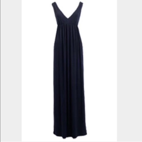 J Crew Navy Blue Jersey Maxi Dress S
