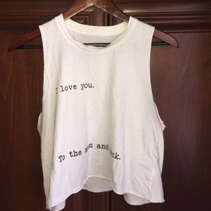 Brandy Melville I love you crop top