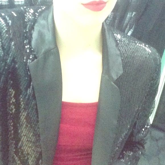 Black Sequin Blazer