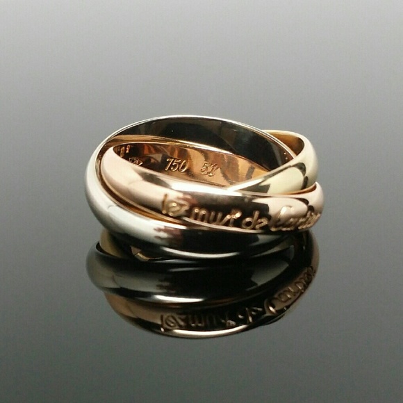 Cartier Trinity Ring 18K Tri-Gold SIZE EU51 US 5.7 - Picture 3 of 3